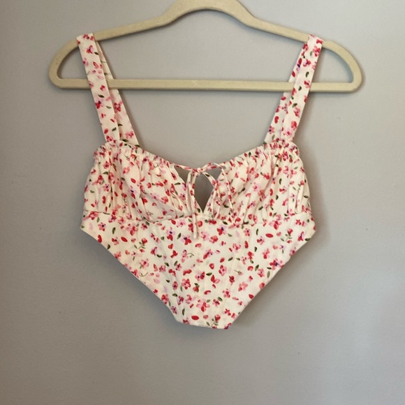 ⭐️Princess Polly Floral Print Corset Cropped Top size small - Picture 2 of 7